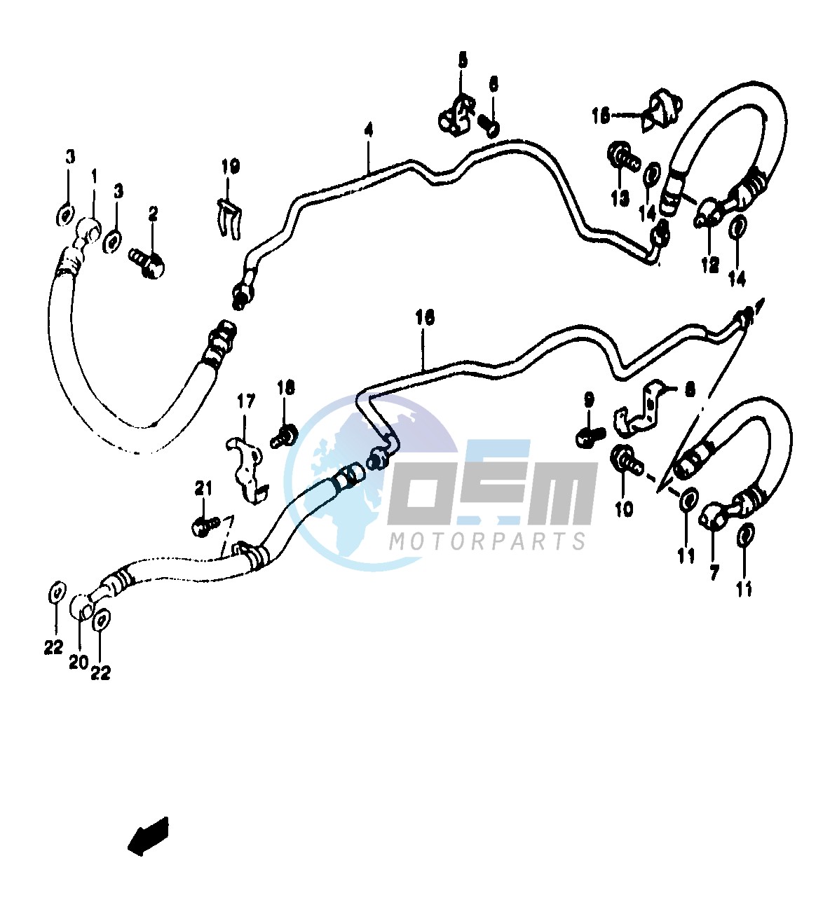 FRONT BRAKE PIPE (GSF1200SAV SAW SAX SAY)