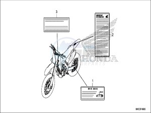 CRF450RXH Europe Direct - (ED) drawing CAUTION LABEL