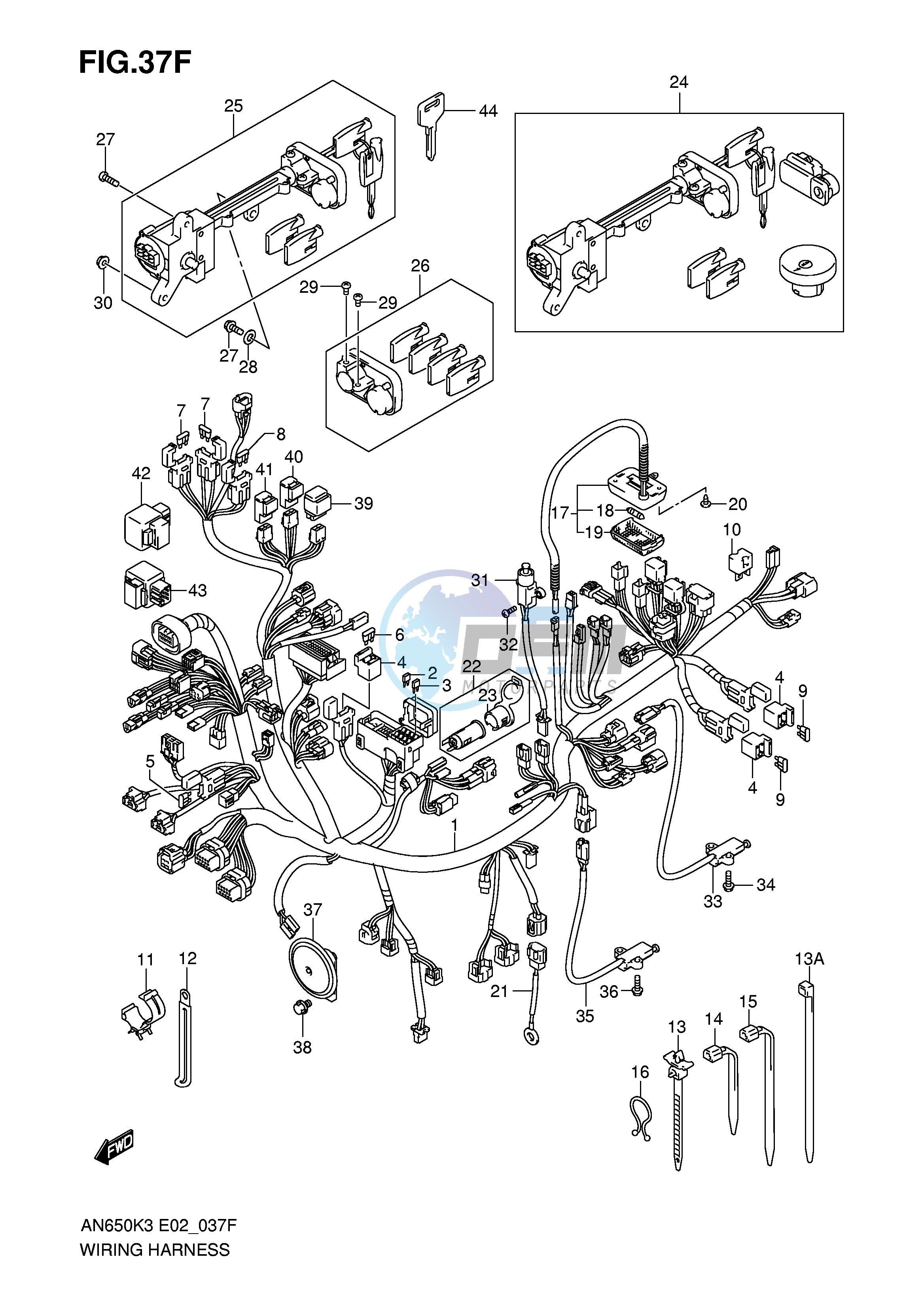 WIRING HARNESS (AN650AK5 E24)