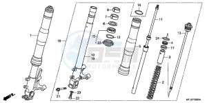 CBR600RRC drawing FRONT FORK