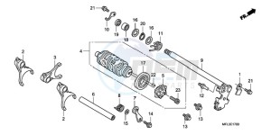 CBR1000RA9 France - (F / ABS CMF REP) drawing GEARSHIFT DRUM