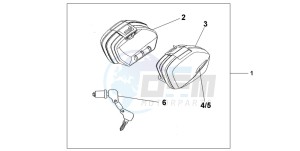 CBF600N drawing 33 LITRE PANNIER SET QUASAR SILVER METALLIC