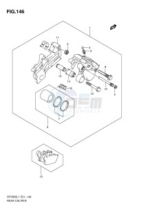 SFV650 (E21) Gladius drawing REAR CALIPER (SFV650L1 E24)