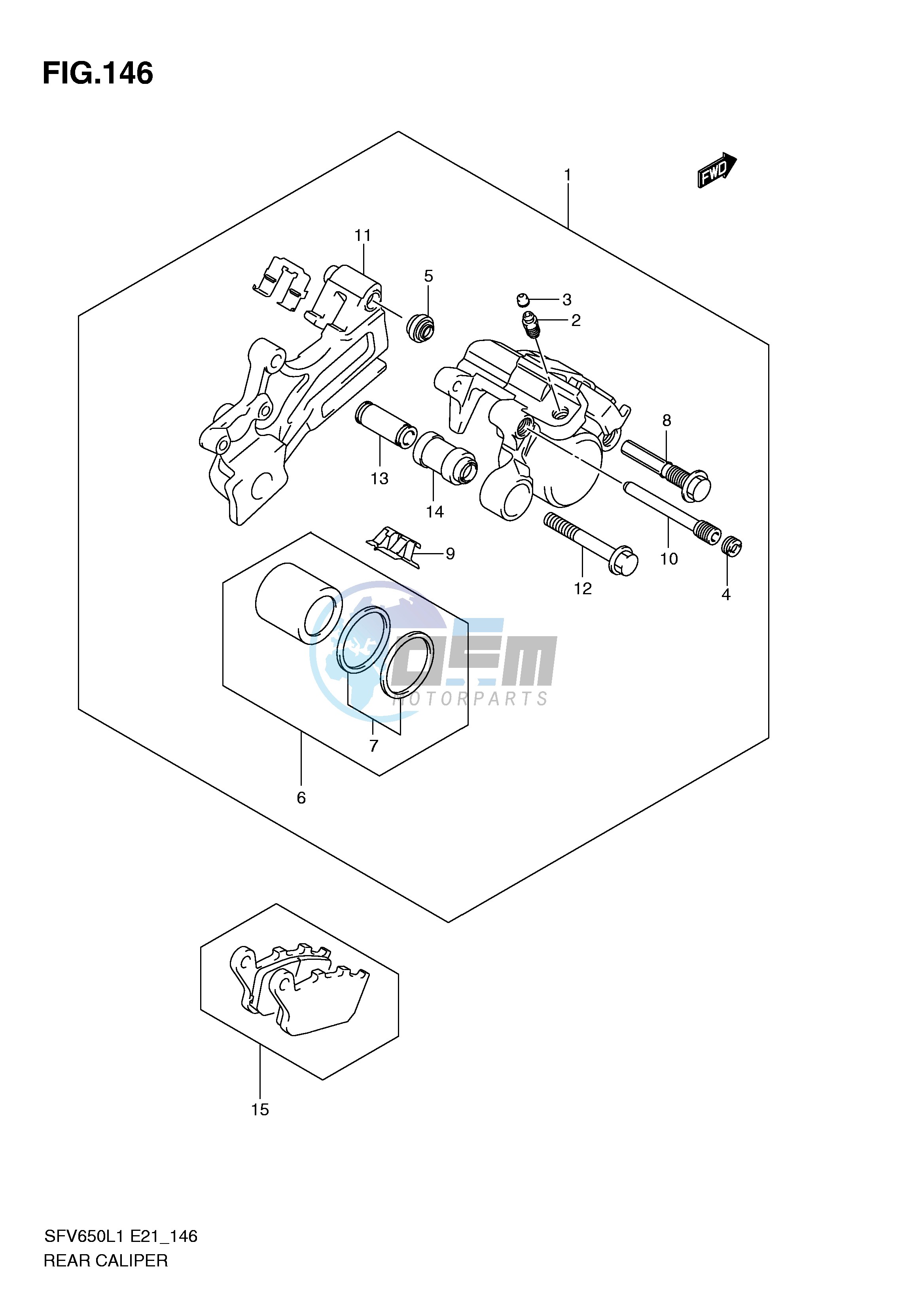 REAR CALIPER (SFV650L1 E24)