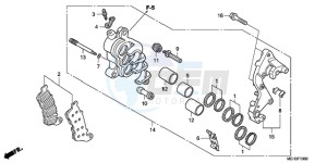 NSA700A9 KO / MME drawing R. FRONT BRAKE CALIPER