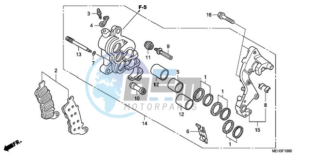 R. FRONT BRAKE CALIPER