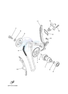 XT250 XT250G (1YBK) drawing CAMSHAFT & CHAIN