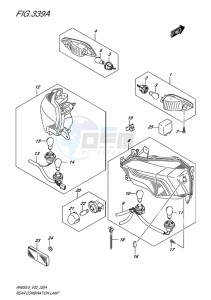 AN650Z ABS BURGMAN EXECUTIVE EU-UK drawing REAR COMBINATION LAMP