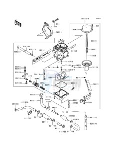 KLF 400 B [BAYOU 400 4X4] (B4-B6) [BAYOU 400 4X4] drawing CARBURETOR -- LF400AE532918 - - -