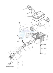 YFM450FWAD YFM45FGPB GRIZZLY 450 EPS (1CTK 1CTL) drawing INTAKE