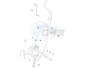 Liberty 125 4T Delivery E3 NEXIVE drawing Brakes pipes - Calipers