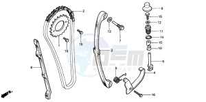 XL185S drawing CAM CHAIN/TENSIONER