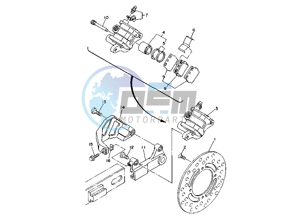 REAR BRAKE CALIPER