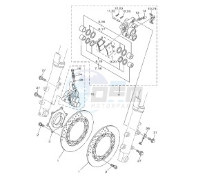 XP T-MAX ABS SV 500 drawing FRONT BRAKE CALIPER