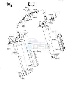 KZ 1300 A (A4) drawing SHOCK ABSORBERS