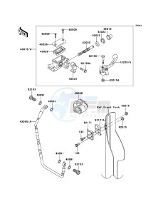 KX125 KX125M7F EU drawing Front Master Cylinder