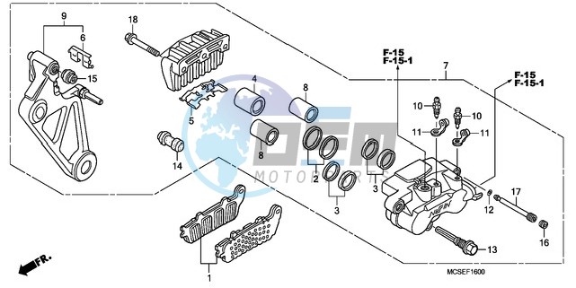 REAR BRAKE CALIPER