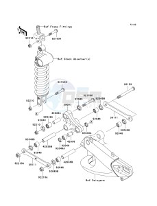 ZX 1000 D [NINJA ZX-10R] (D6F-D7FA) D7F drawing REAR SUSPENSION