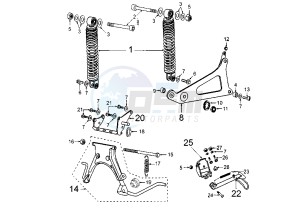 ELYSTAR - 125 cc drawing SHOCK ABSORBER STANDS