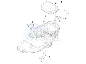 LIBERTY 50 CORPORATE NO ABS E4 (EMEA) drawing Helmet housing - Undersaddle