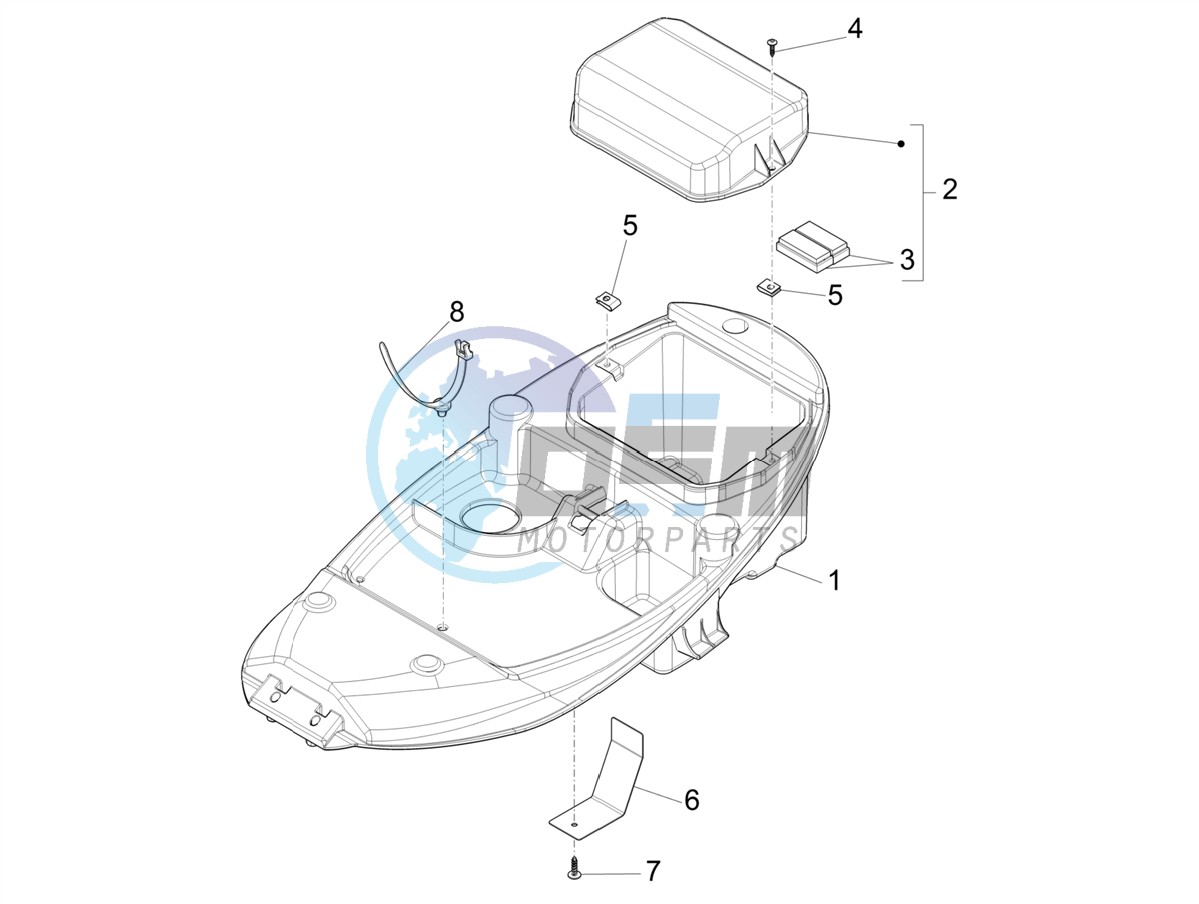 Helmet housing - Undersaddle