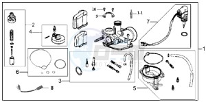 JET EURO X 50 E2 drawing CARBURATOR