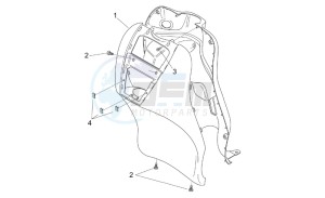 Scarabeo 50 2t (eng. Minarelli) drawing Front body IV - Front fairing