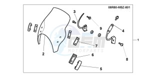 CB600F CB600S drawing METER VISOR