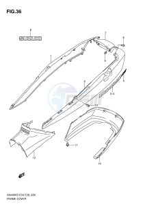 AN400 (E3-E28) Burgman drawing FRAME COVER (MODEL K3)