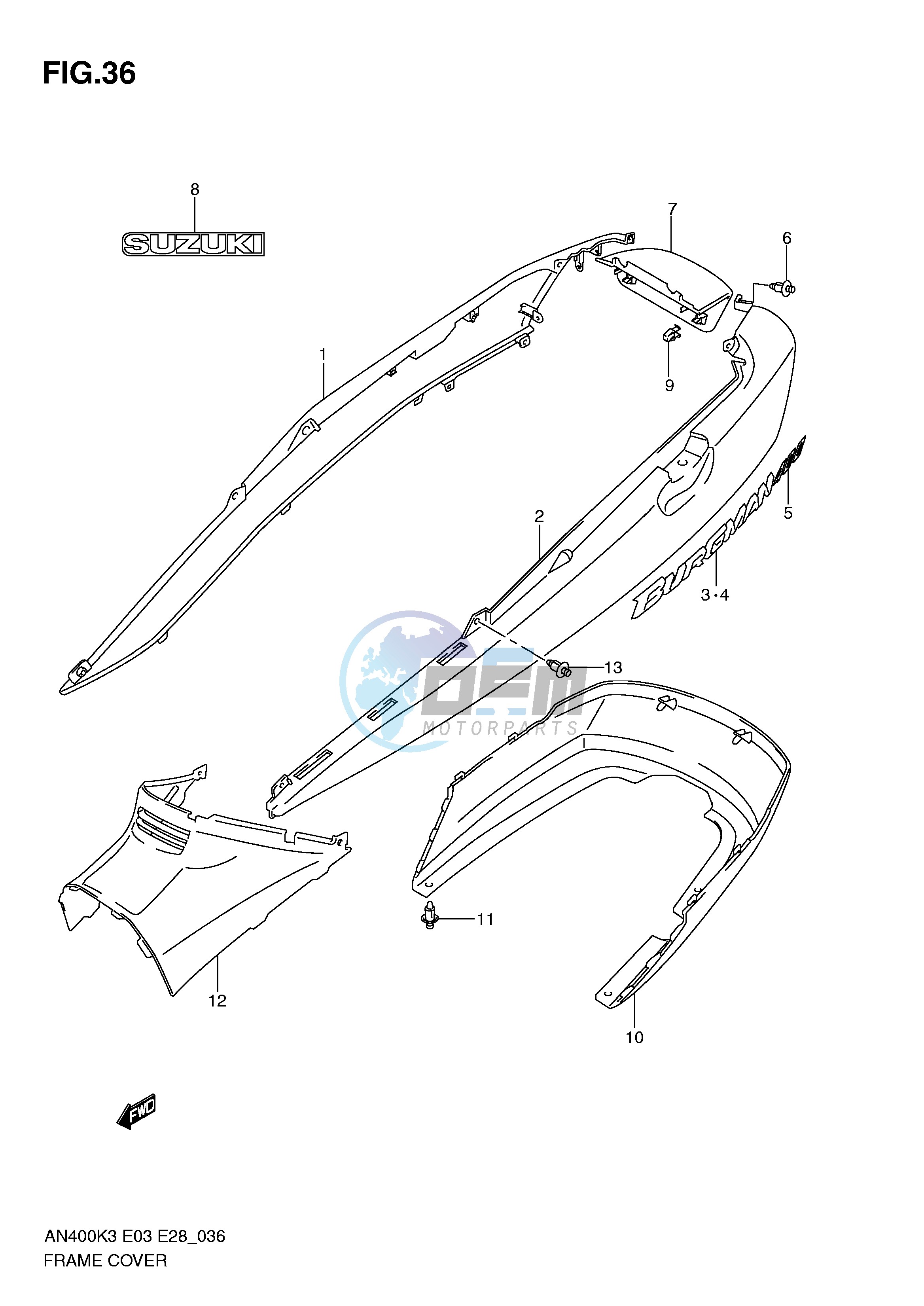 FRAME COVER (MODEL K3)