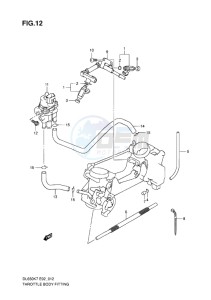 DL 650 V-STROM EU-UK drawing THROTTLE BODY FITTING