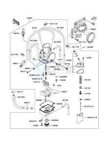 KX125 KX125M8F EU drawing Carburetor