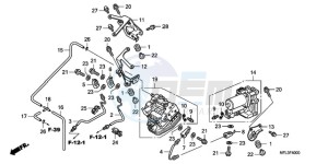 CBR1000RA9 UK - (E / ABS MKH) drawing REAR POWER UNIT/REAR VALV E UNIT