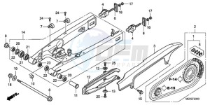 CBF600NA9 France - (F / ABS CMF) drawing SWINGARM