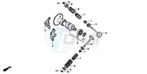 NSS250 drawing CAMSHAFT/VALVE