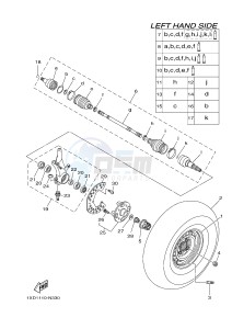 YXM700E YXM700PE MP 700 EPS (1XPC) drawing FRONT WHEEL