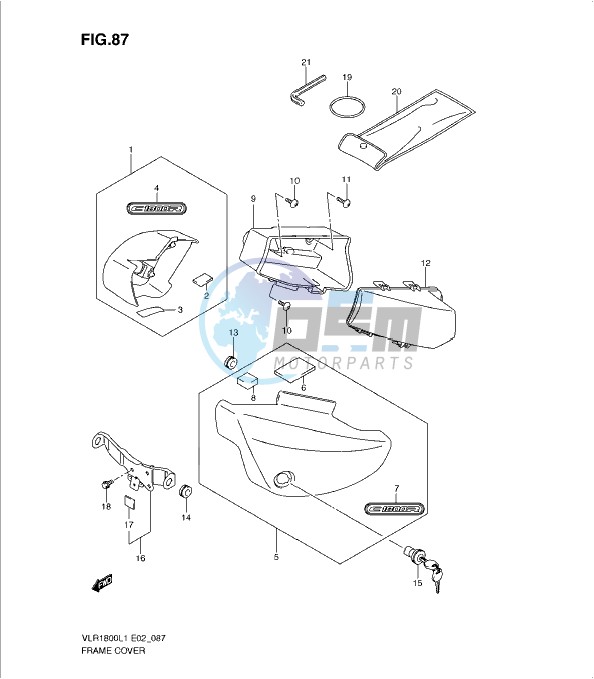 FRAME COVER (VLR1800L1 E19)