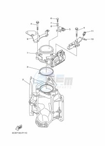 F250DETX drawing THROTTLE-BODY