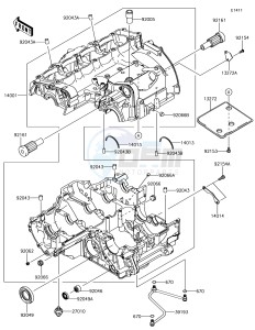 VERSYS 1000 KLZ1000BHF XX (EU ME A(FRICA) drawing Crankcase