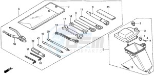 NX650 500 DOMINATOR drawing TOOLS/TOOL BOX