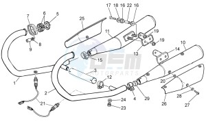 V7 II Racer ABS 750 USA-CND drawing Exhaust unit