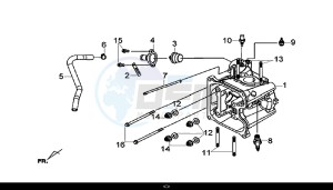 GTS 300I ABS (LN30W9-EU) (L7-M0) drawing CYLINDER HEAD COMP / GTS 300I ABS (LN30W9-EU) (L7-M0)