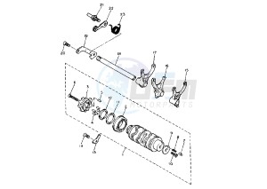 XJ S DIVERSION 600 drawing SHIFT CAM-FORK