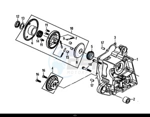 CROX 50 (45Km/h) (AE05WA-EU) (E4) (L8-M0) drawing R CRANK CASE-OIL PUMP ASSY