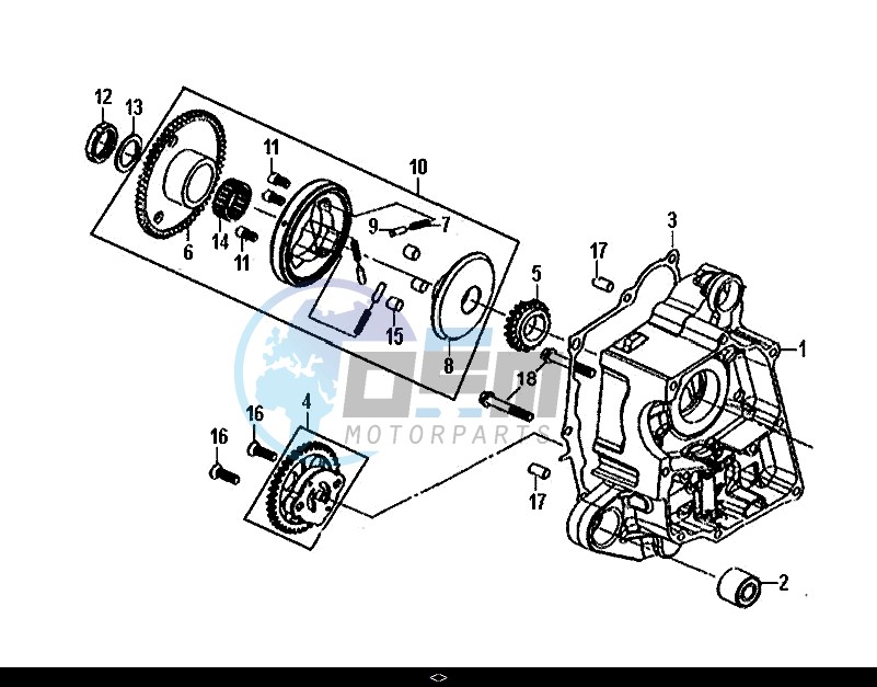 R CRANK CASE-OIL PUMP ASSY