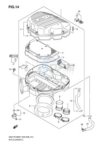 GSX-R1000 (E3-E28) drawing AIR CLEANER