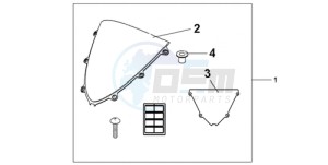 CBR1000RA9 France - (F / ABS CMF HRC MKH) drawing WINDSCREEN