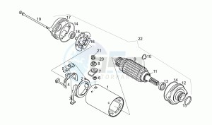 Moto 6.5 650 drawing Starter motor