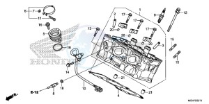 VFR1200XF CrossTourer - VFR1200X 2ED - (2ED) drawing CYLINDER HEAD (REAR)