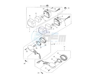 BW'S 50 drawing FRONT FLASHER LIGHTS